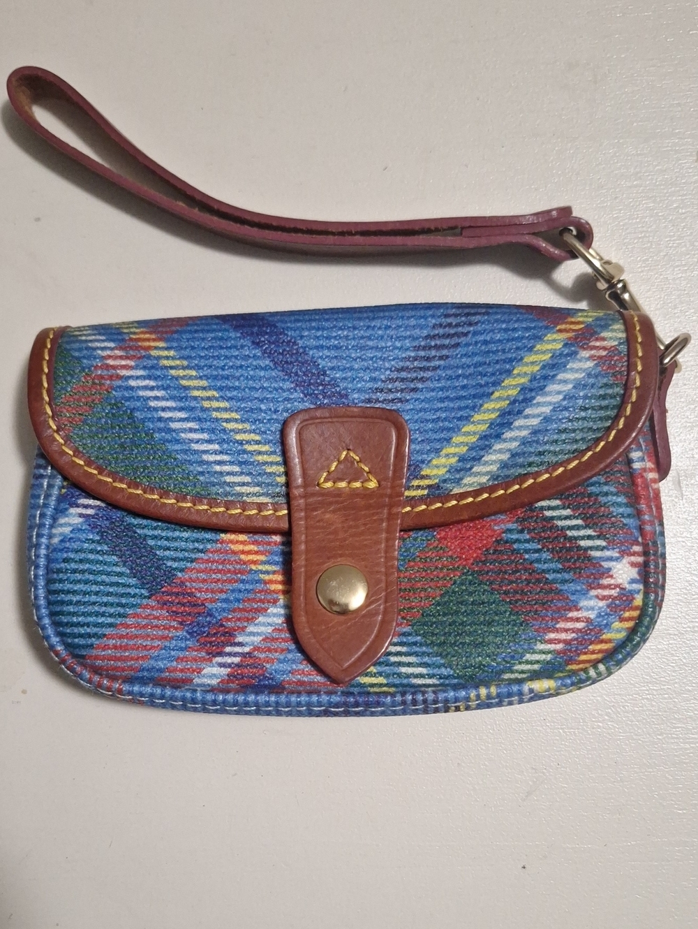 Dooney & Bourke Tartan Plaid Front Flap Wristlet